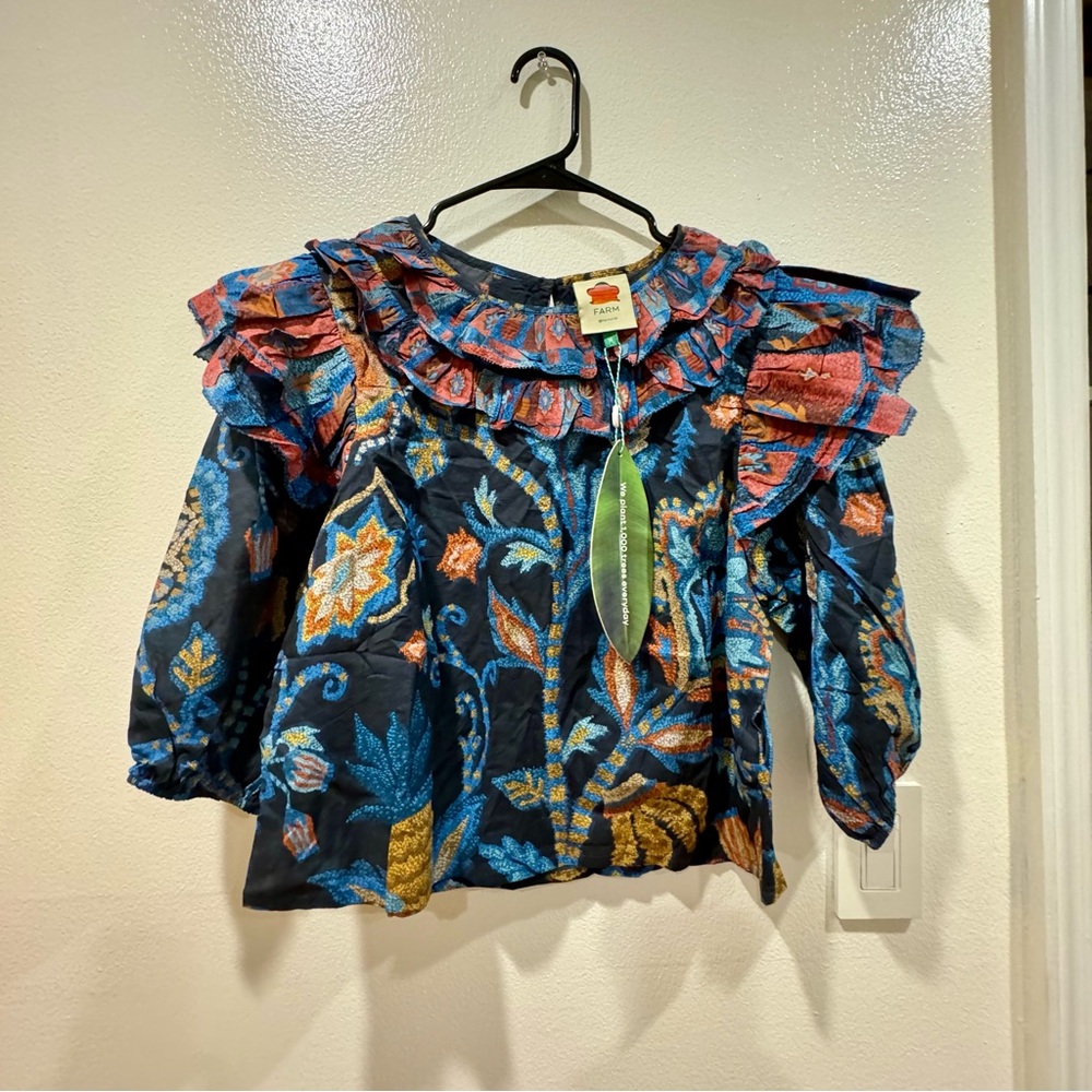 Farm Rio Sunset Tapestry Blouse - Picture 3 of 6